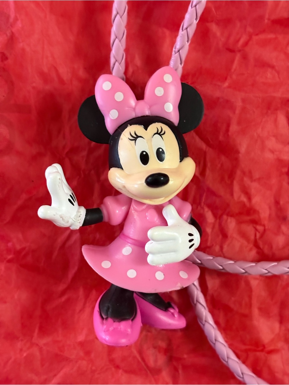Disney Minnie Mouse Pink Polka Dot Bolo Tie